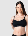 HOTMILK UK MY NECESSITY BLACK MULTIFIT REGULAR CUP NURSING MATERNITY BRA - WIREFREE