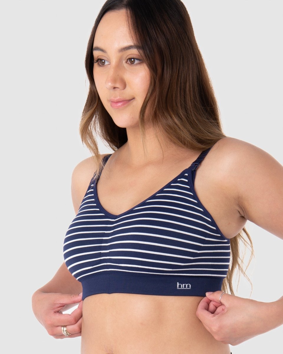 My Necessity FlexFit Nursing Bra - Navy Stripe - Hotmilk Lingerie
