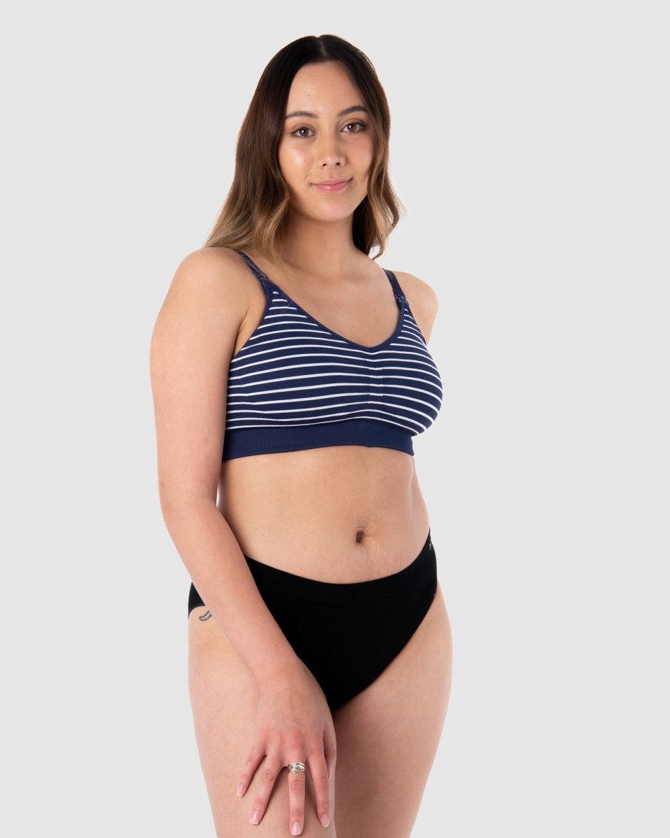 My Necessity FlexFit Nursing Bra - Navy Stripe - Hotmilk Lingerie