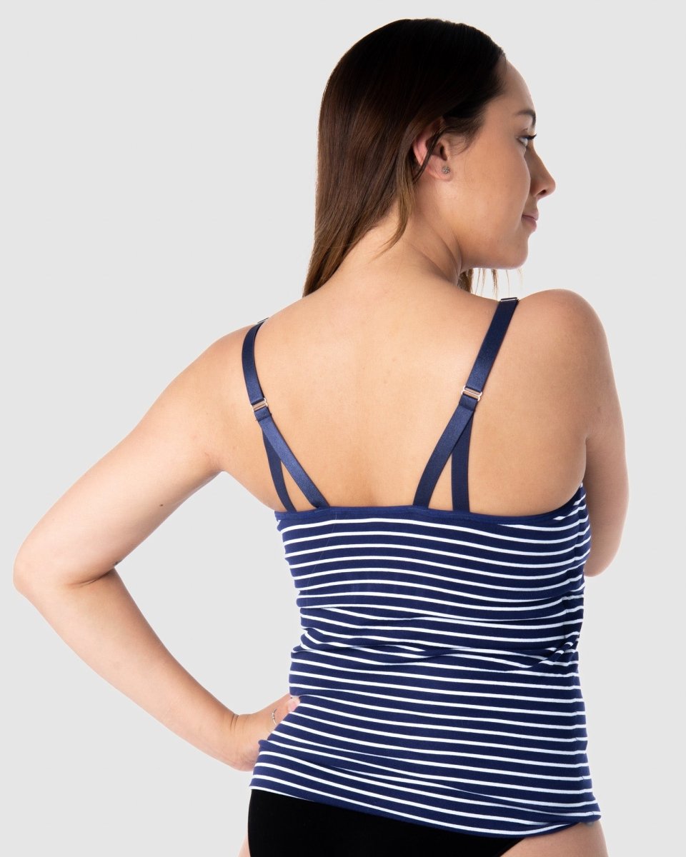 My Necessity Nursing Cami - Navy Stripe - Hotmilk Lingerie
