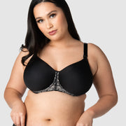 Hotmilk Maternity Lingerie UK OBSESSION JET BLACK CONTOUR NURSING BRA - FLEXI UNDERWIRE