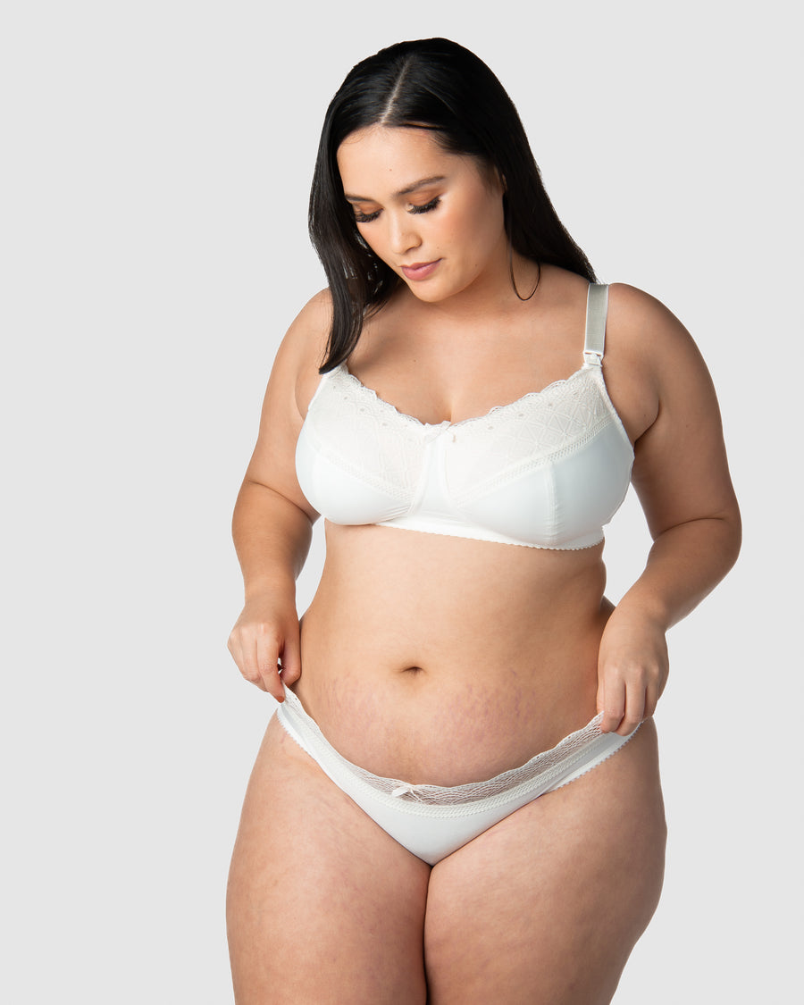 Hotmilk Show Off Wire-free Nursing & Maternity Bra - Ivory - Curvy