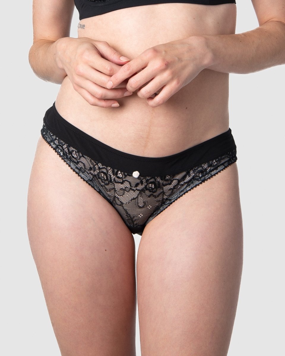 Temptation Lace Bikini Brief - Black - Hotmilk Lingerie