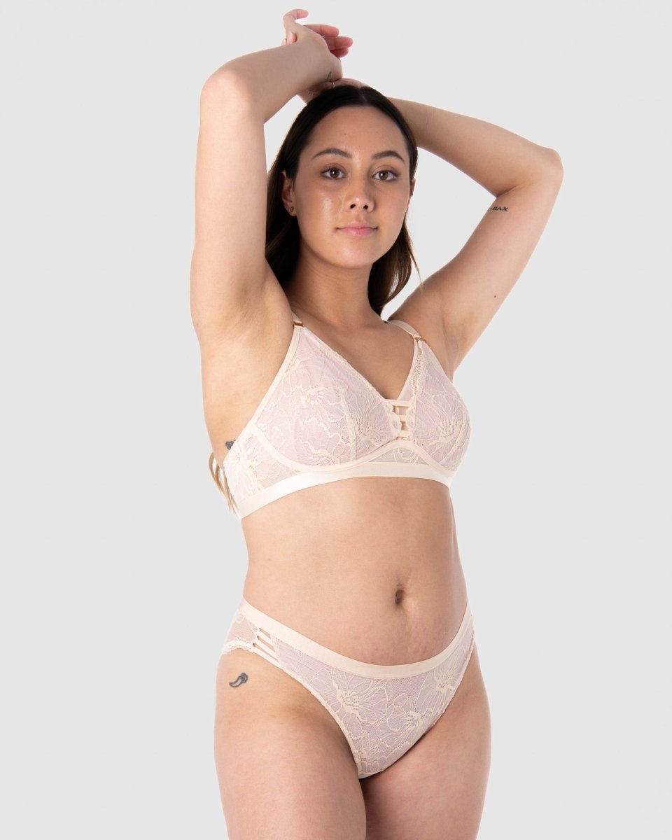 True Luxe Multifit Nursing Bra - Cameo - Hotmilk Lingerie
