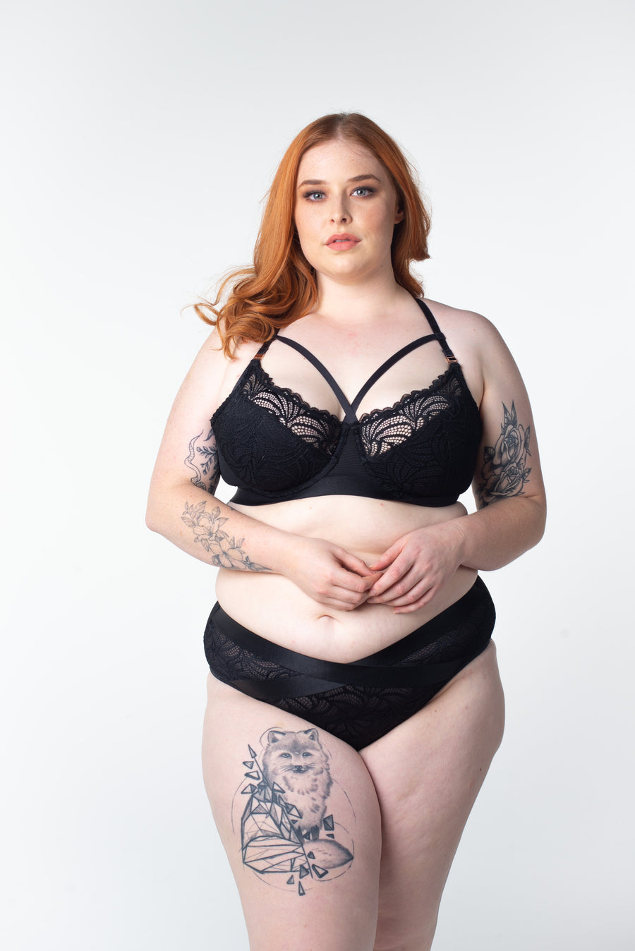 Hotmilk Maternity Lingerie UK Warrior Black Midi Brief 