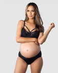 Hotmilk Maternity Lingerie UK WARRIOR BALCONETTE BLACK CONTOUR NURSING BRA - FLEXI UNDERWIRE