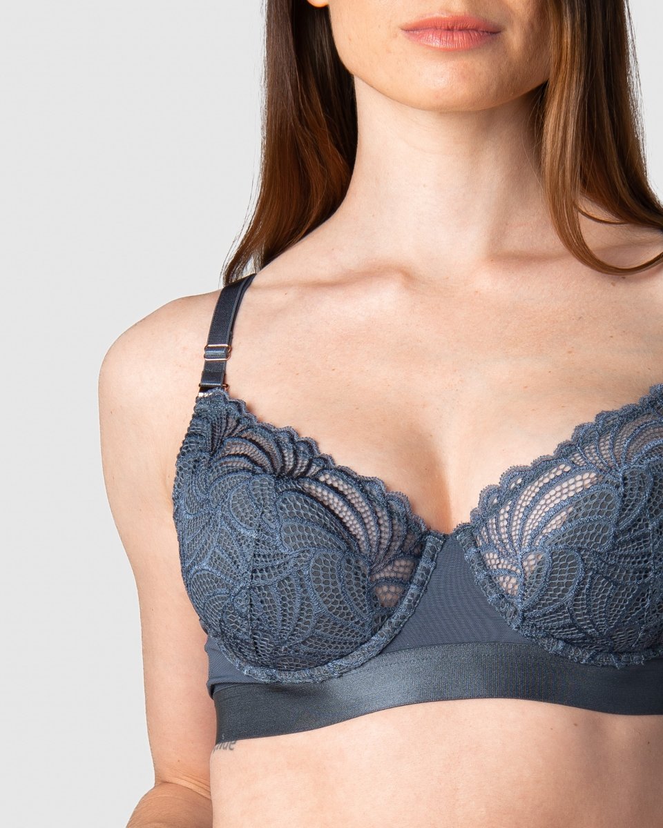 Warrior Demi Nursing Bra - Slate - Hotmilk Lingerie