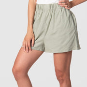 Hotmilk Uk latest addition to their loungewear collection: the 'Lounge Short in Sage.' Made from a luxurious linen blend, this lounge short not only exudes style but also provides unparalleled comfort. The serene Sage color is an ideal choice for your moments of relaxation. With its soft and stretchy waistband, these shorts are expertly designed to ensure maximum comfort during your leisure time. Elevate your lounging experience with our Sage Lounge Short