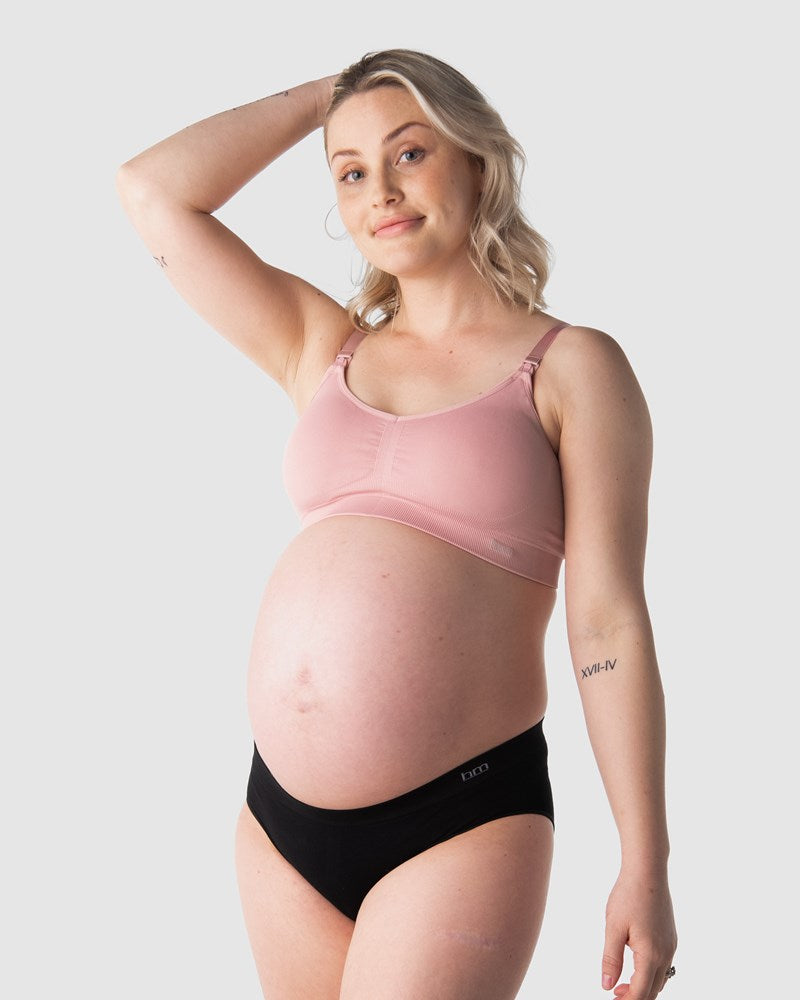 HOTMILK UK MY NECESSITY BLUSH MULTIFIT REGULAR CUP MATERNITY NURSING BRA  - WIREFREE