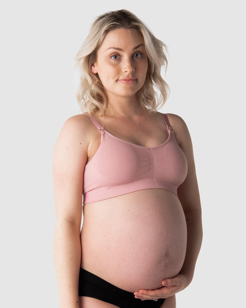 HOTMILK UK MY NECESSITY BLUSH MULTIFIT REGULAR CUP MATERNITY NURSING BRA  - WIREFREE