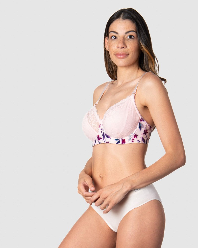 Confidence, Unparalleled Support, and Feminine Strength as Kami, Mother of 2, Shines in the Award-Winning and Most Recommended Flexiwire Nursing Bra, Hotmilk Lingerie's Temptation Maternity and Nursing Bra. Elevate Your Maternity Experience with the Epitome of Comfort and Style