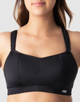 HOTMILK UK NURSING AND MATERNITY ZEN SPORTS BRA BLACK - WIREFREE