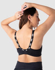 HOTMILK UK NURSING AND MATERNITY ZEN SPORTS BRA BLACK - WIREFREE