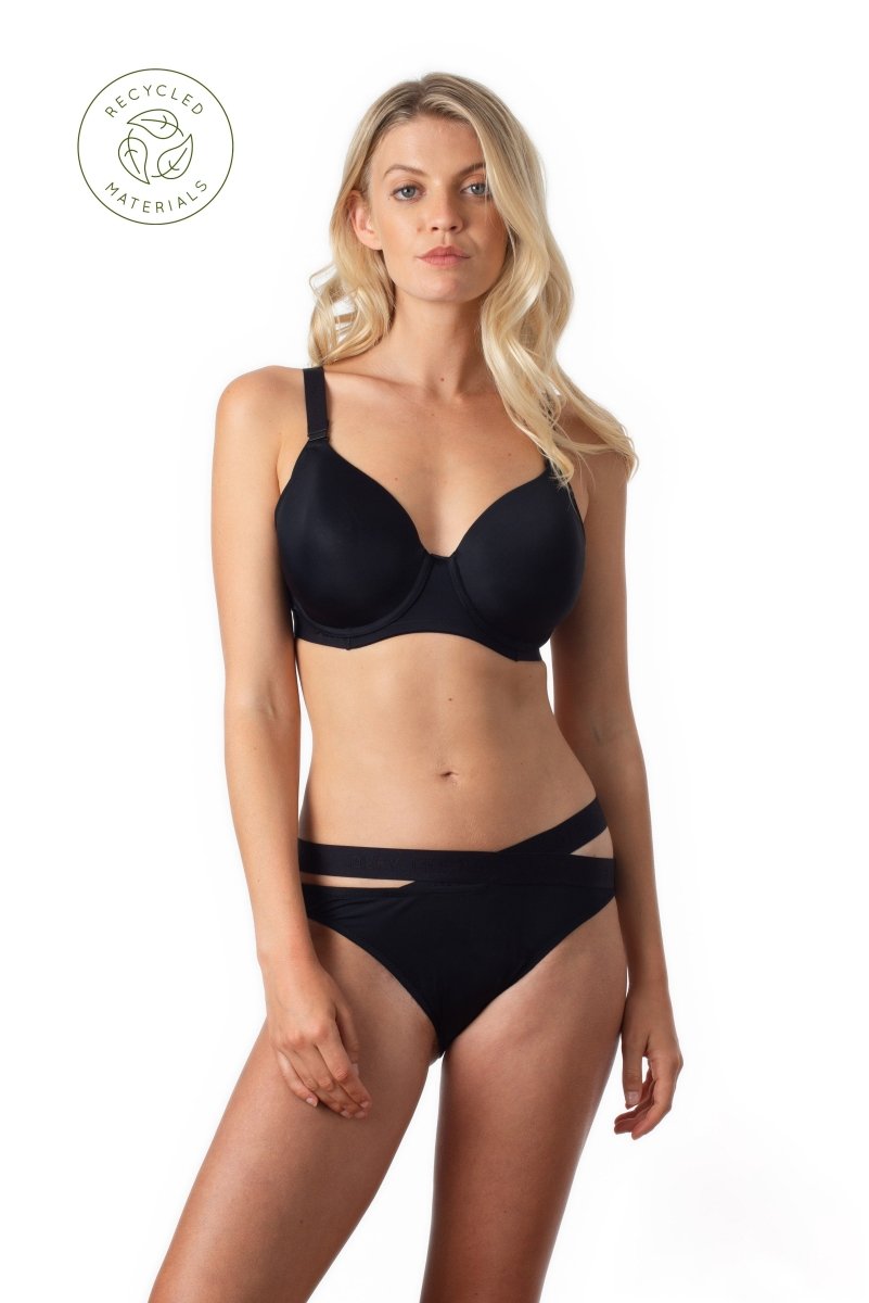 Defy Contour Black Nursing Bra - Flexi Underwire - Hotmilk Lingerie